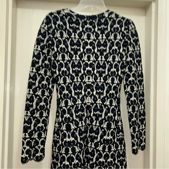 Alaia Black and White Long Sleeve Dress